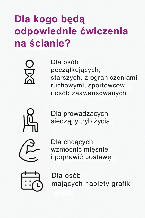 Ćwiczenia na ścianie - dla kogo są odpowiednie?