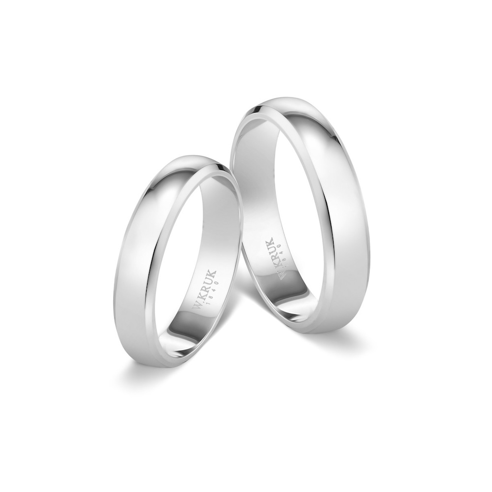 dwie obrączki ślubne ze srebra obrączki ze srebra dla pary młodej