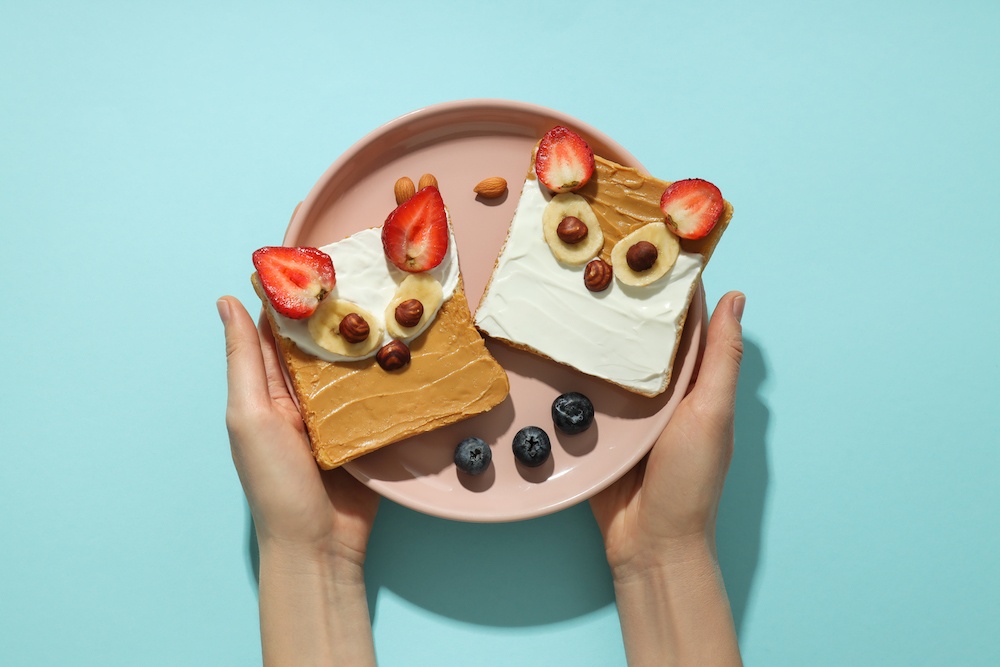 Kanapki na słodko w kształcie misiów Kanapki w kształcie zwierząt