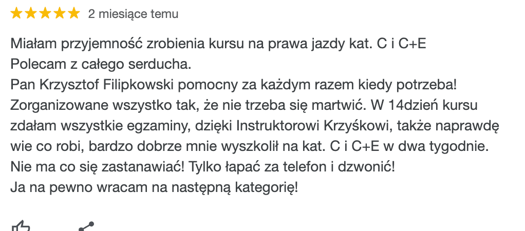 Opinia o instruktorach i atmosferze podczas wczasów z prawem jazdy Wczasy z prawem jazdy – opinie o instruktorach