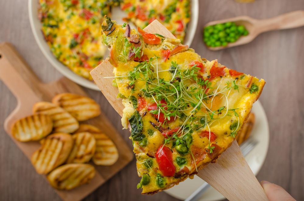 Mini frittata z jajek Fritata wegetariańska