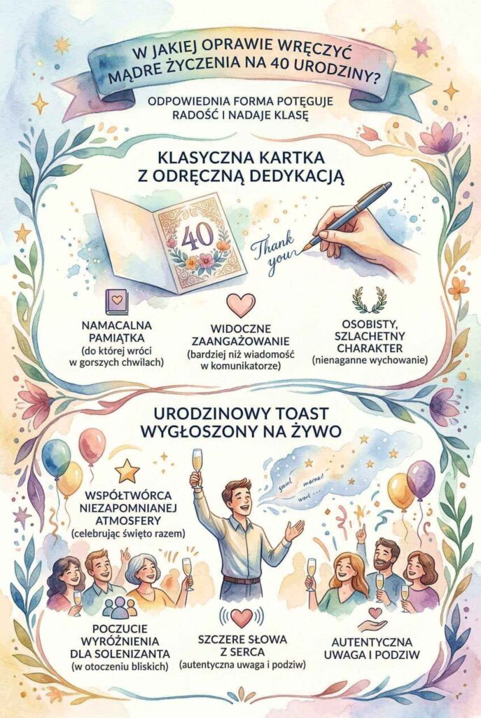 Mądre życzenia na 40 urodziny - jak je złożyć?