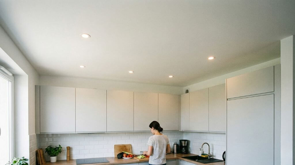 Sufit podwieszany w kuchni jednopoziomowy 