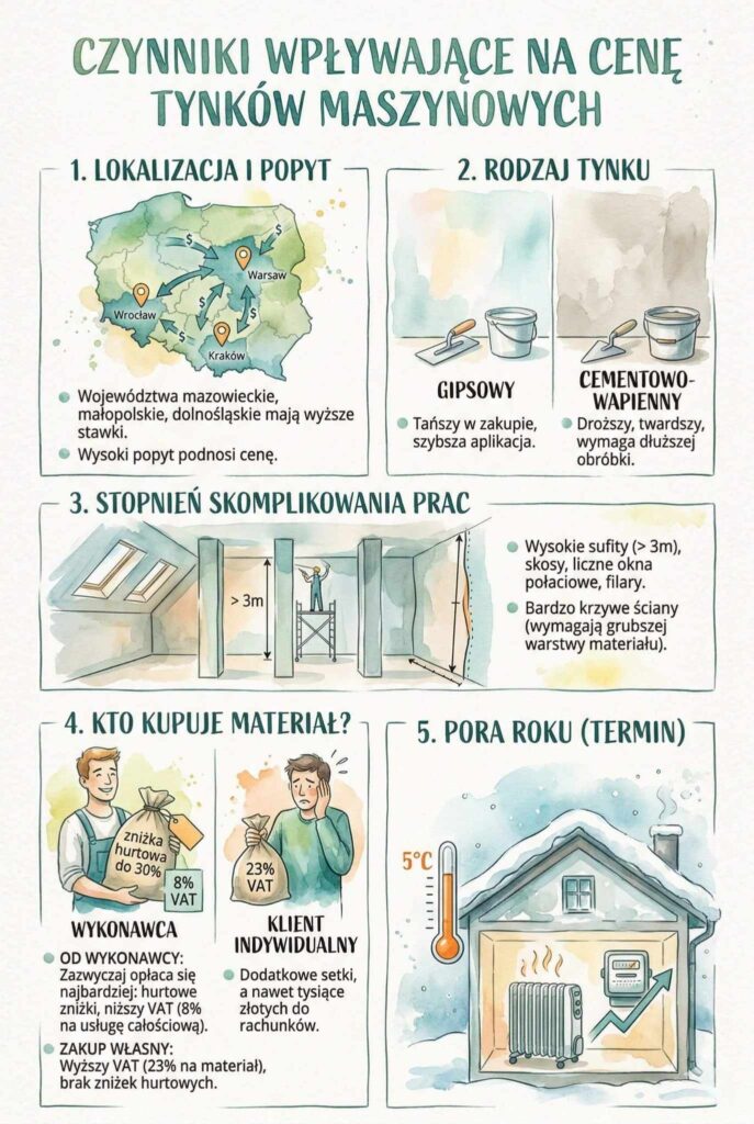 Tynkowanie maszynowe - cena. Od czego zależy?