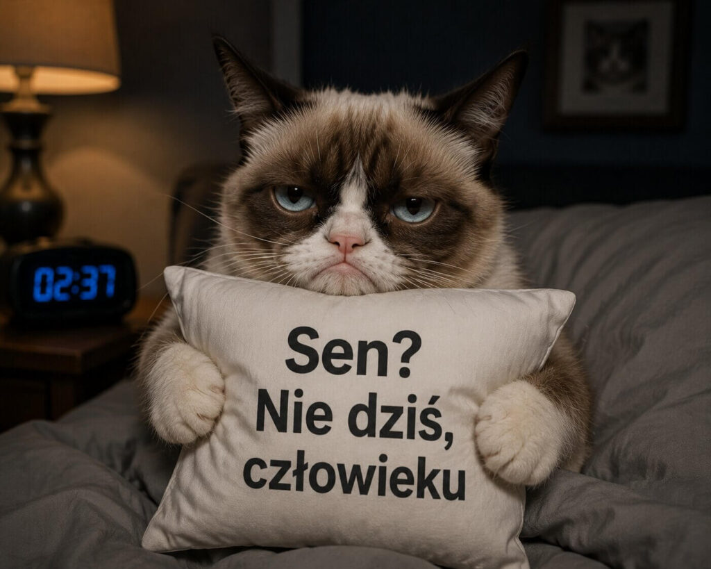 Grumpy Cat jako mem na dobranoc