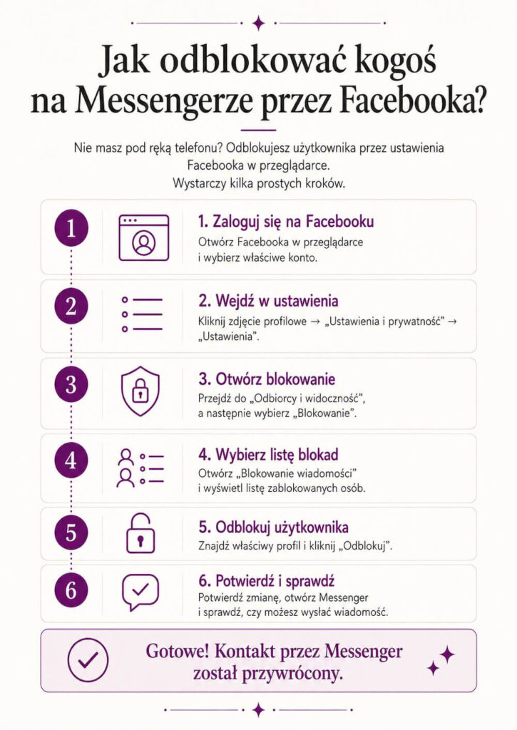 Jak odblokować osobę na Messengerze przez Facebooka? Instrukcja odblokowania osoby na Messengerze przez Facebooka