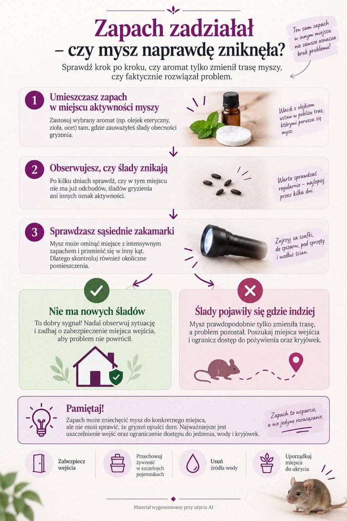 Jaki zapach odstrasza myszy i czy daje odpowiedni efekt? Czy mysz zniknęła po zastosowaniu zapachu odstraszającego?
