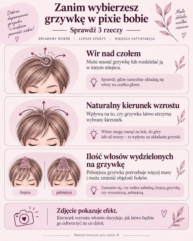 Fryzury pixie bob - na co zwrócić uwagę? 3 rzeczy, które warto sprawdzić przed wykonaniem bixie z grzywką